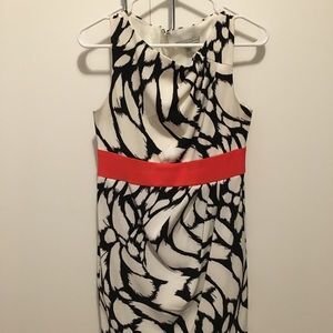 Black and white career dress